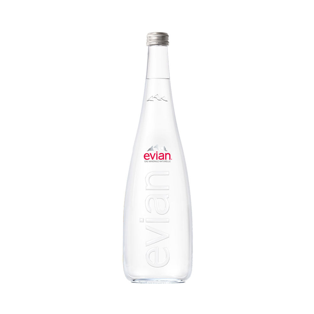 Agua Mineral Natural Evian Vidrio (750 ml)